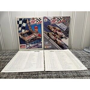 Set of 2 VTG NASCAR Miller High Life 400 Pocono  Speedway 1988 & 1989 Program